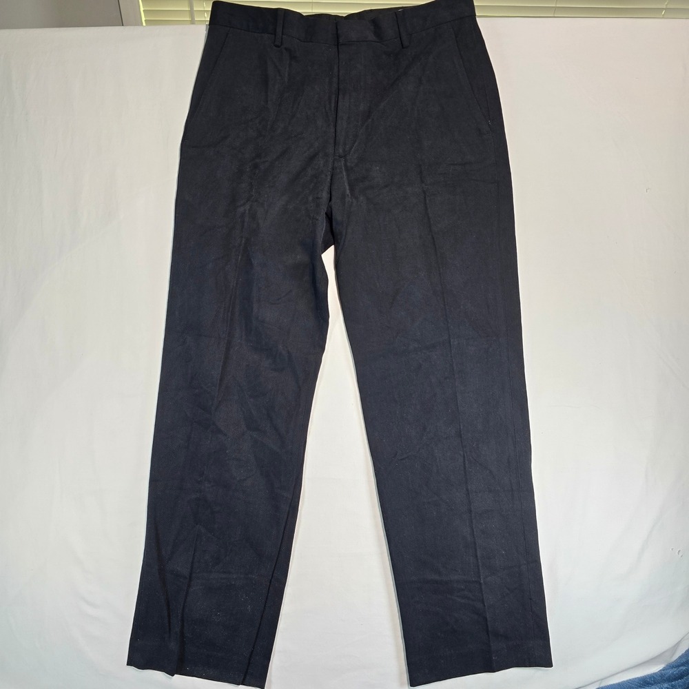 Banana Republic Mens Dress Chino Pants Navy Blue 100% Cotton 34x32 324733